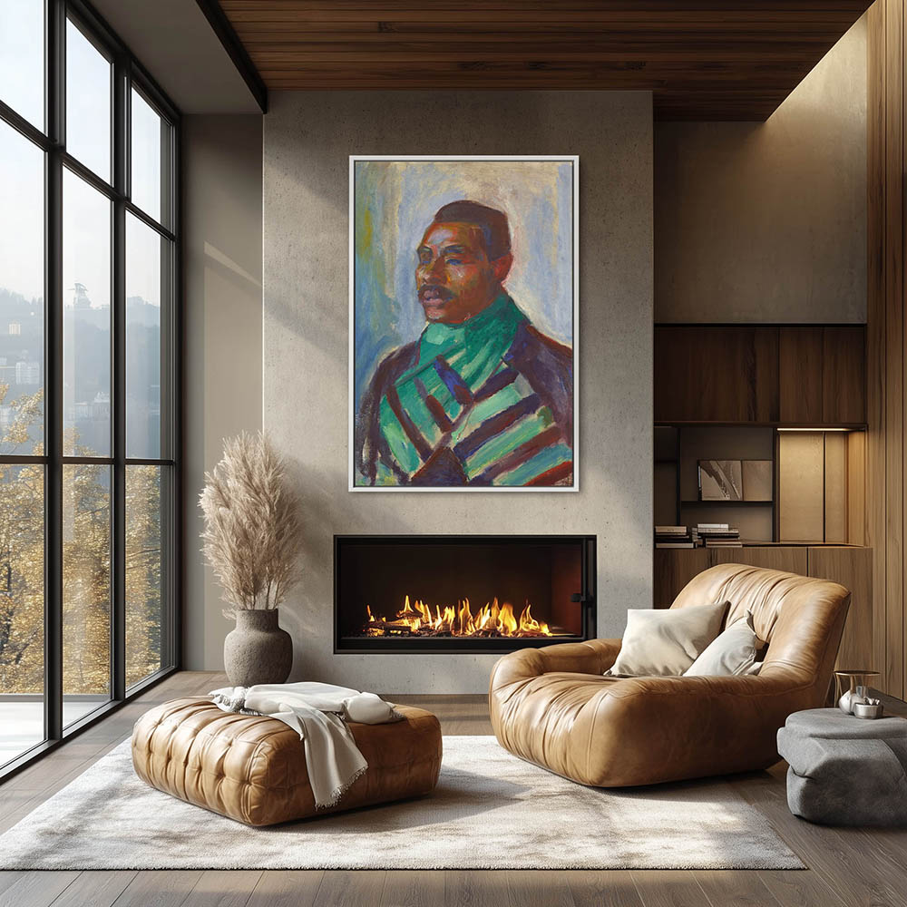 African with Green Scarf - Image 4