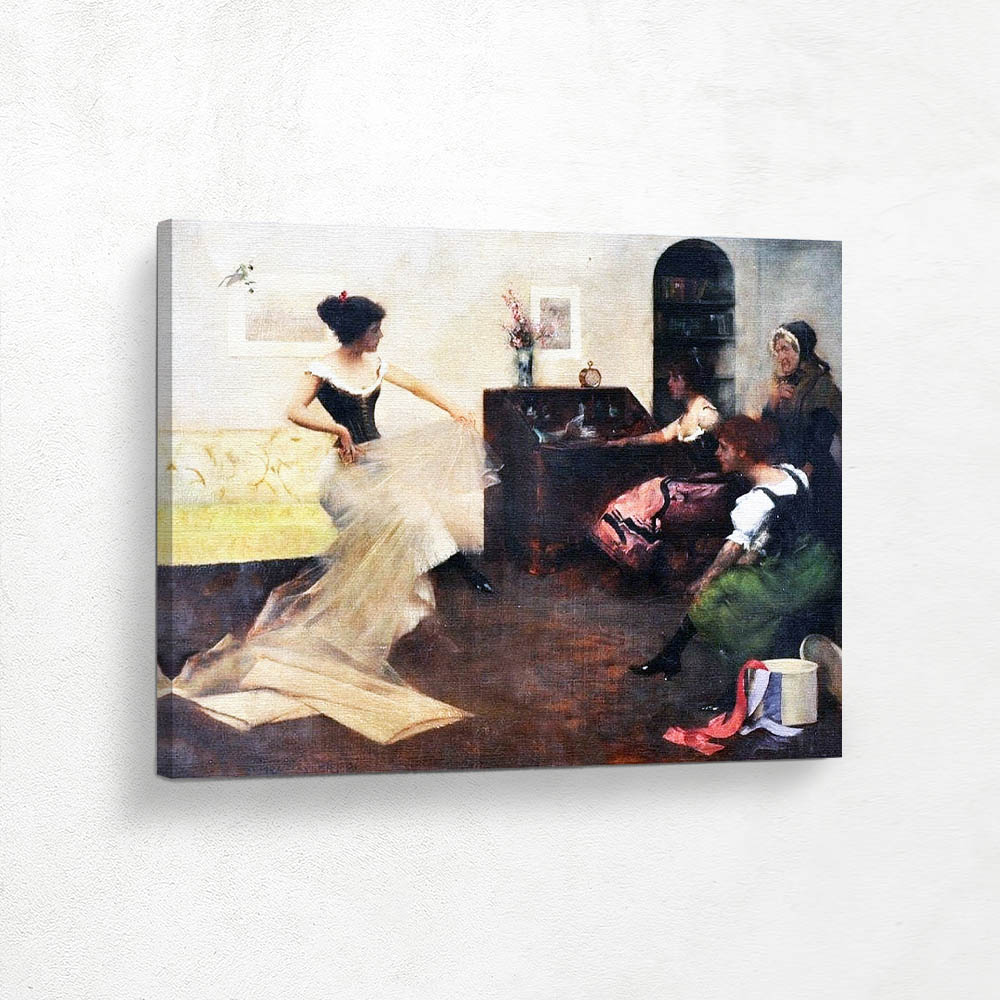 Interior Scene with a Lady Dancing