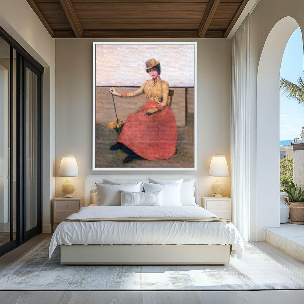 Elegant Woman Sitting with a Umbrella - Image 4