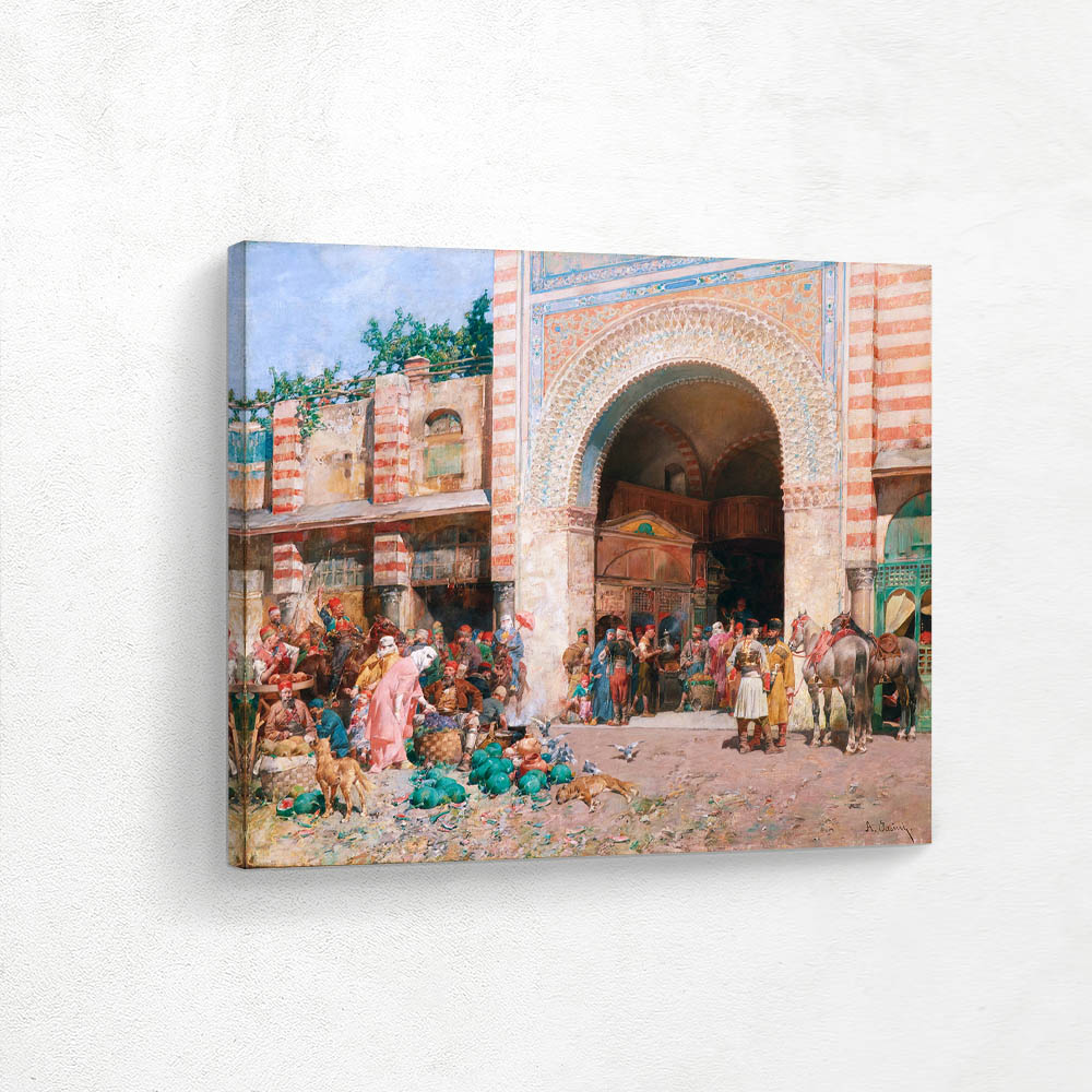 Oriental Market in front of a Portal