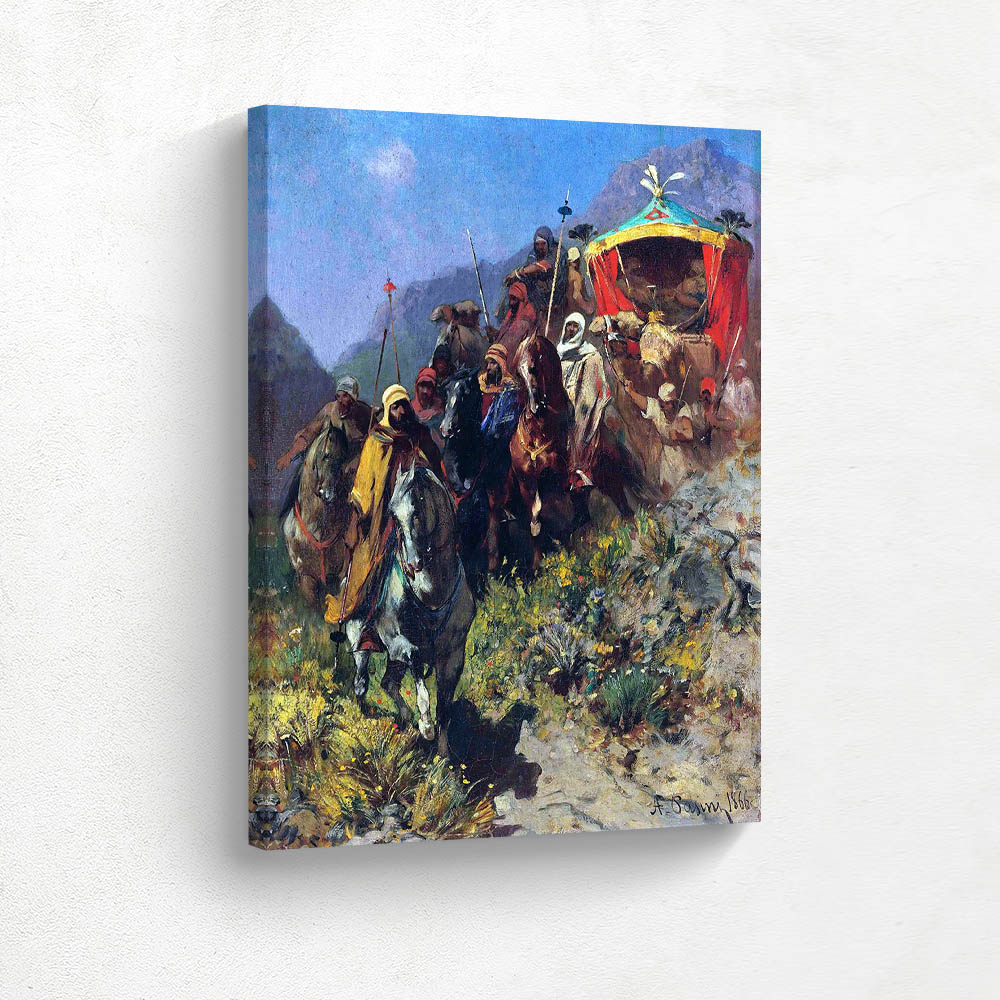 A Caravan on a Mountain Pass A Caravan on a Mountain PassÂ