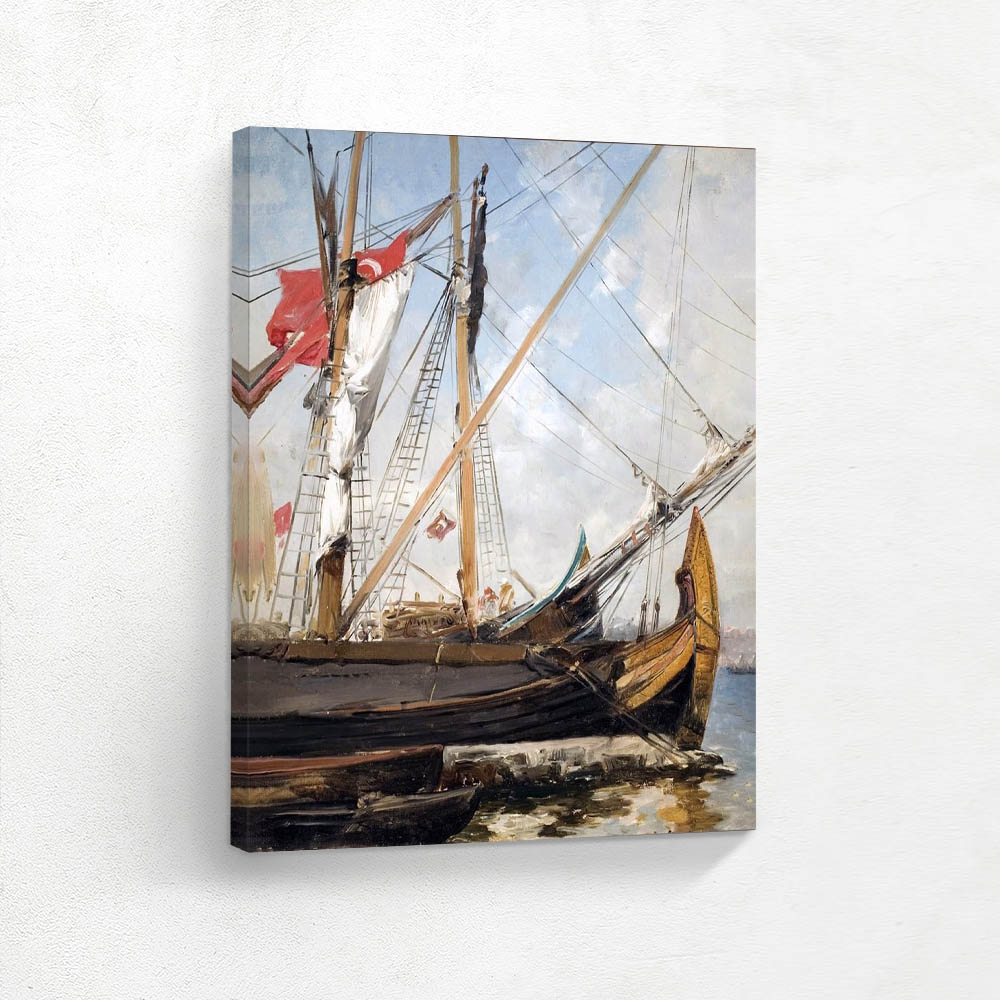 Sailboats on the Bosphorus in Turkey