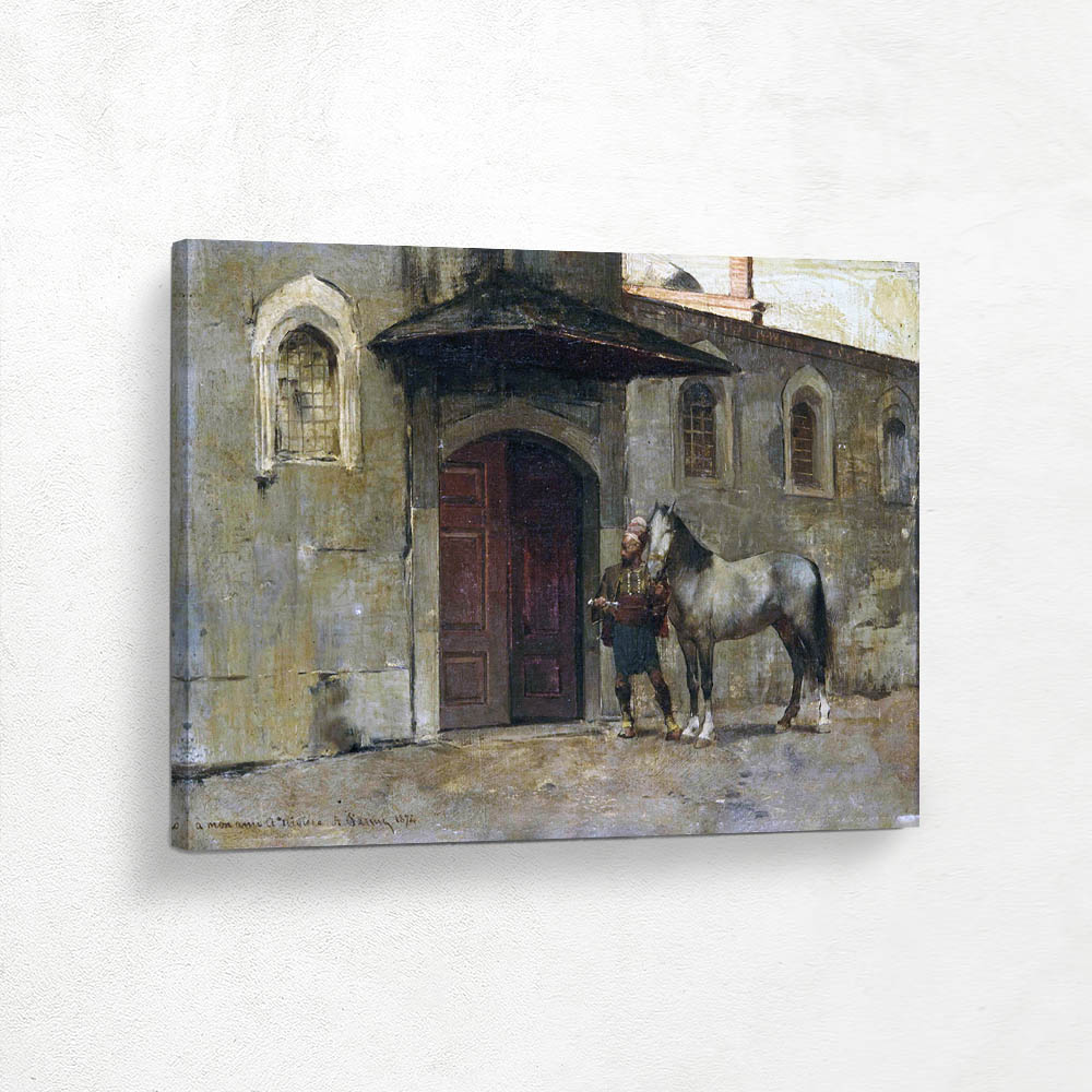 Arab Rider at the Door of a Caravanserai