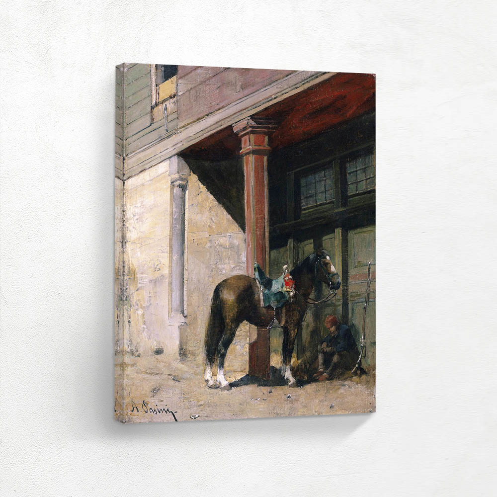 A Resting Guard with his Horse