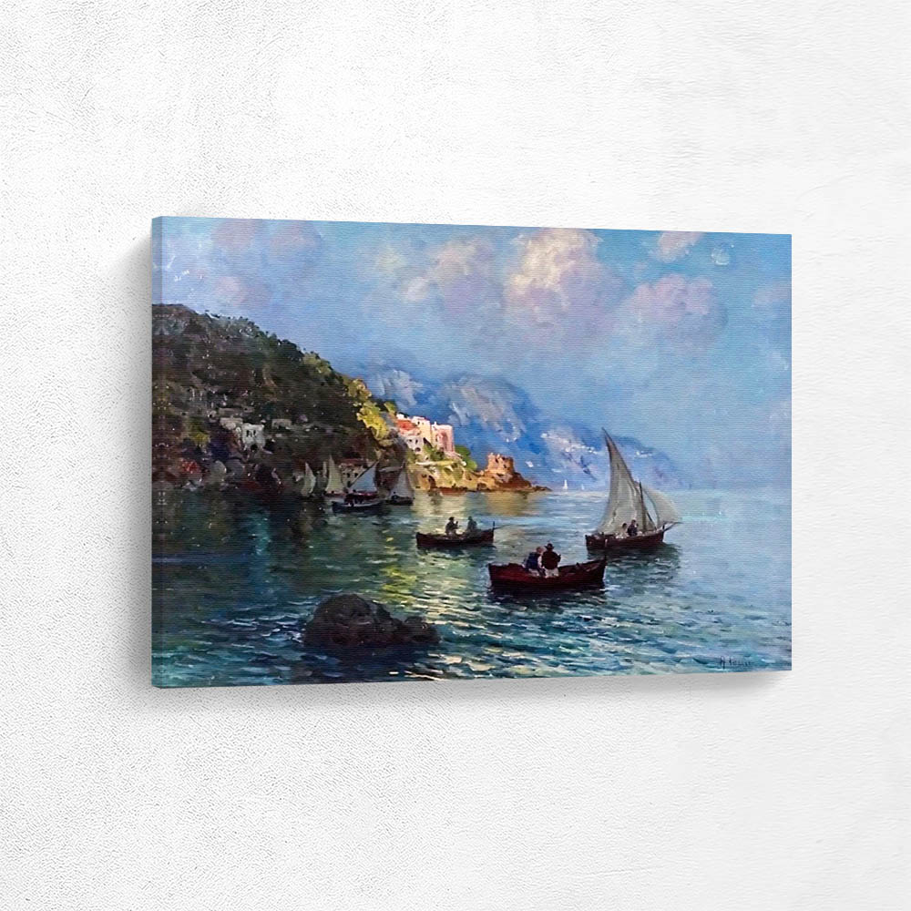 Sailboats at Sea at Night