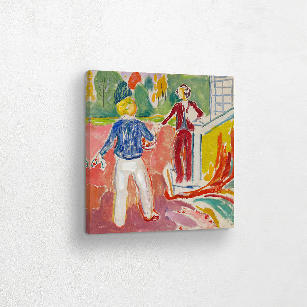 Two Women by the Veranda Steps