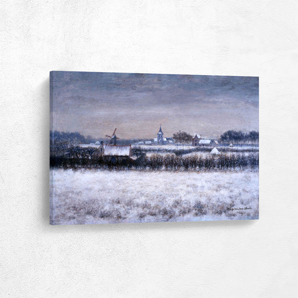 Snow Landscape in Sint Maarten Latem