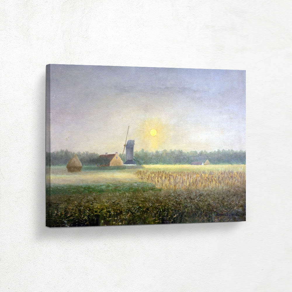 Windmill at Latem in Moonlight