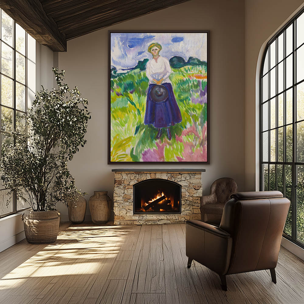 Woman in a Green Meadow - Image 3