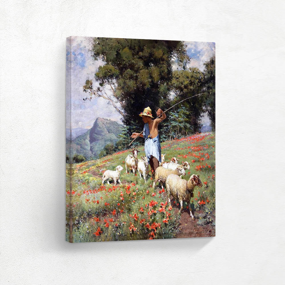 Little Goatherder with his Flock 