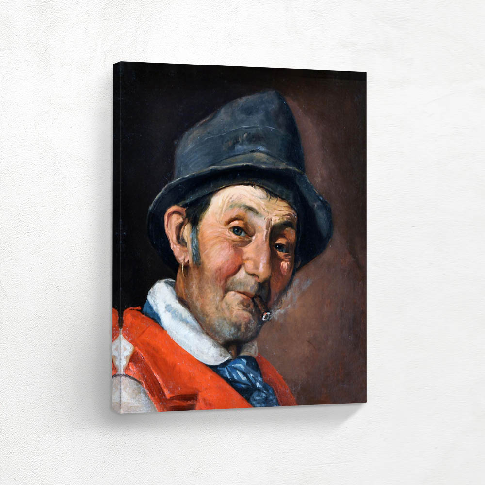 Portrait of a Man Smoking a Cigar