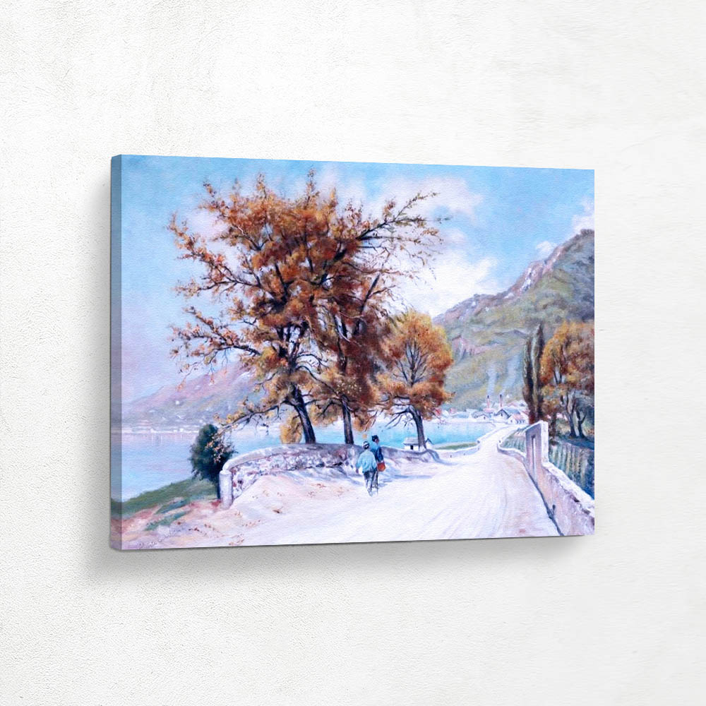 Autumn Landscape with a Bridge over a River