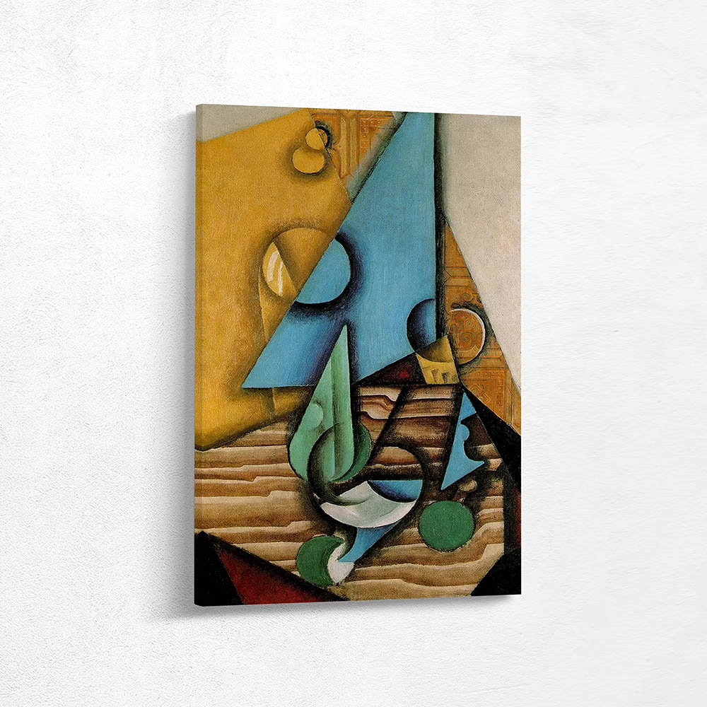 Bottle and a glass on the table