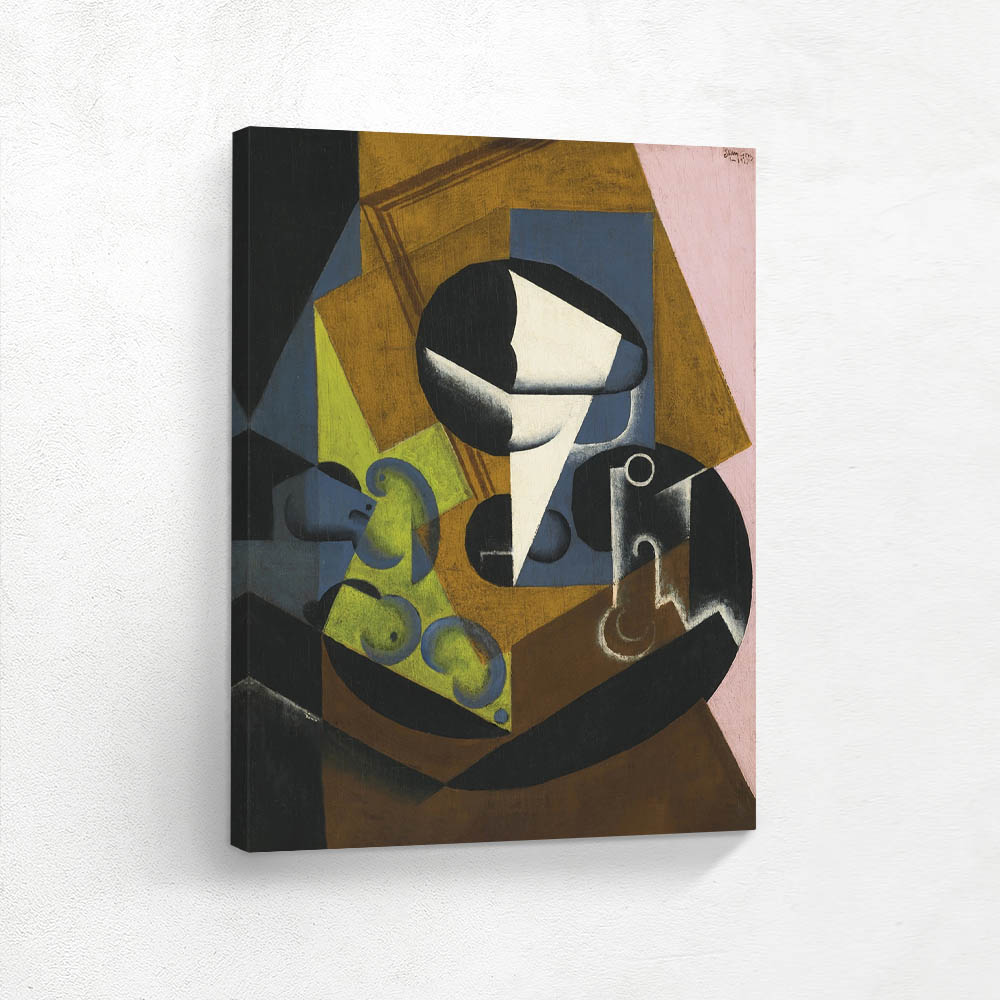 COMPOTIER AND FRUIT ON A PEDESTAL TABLE,