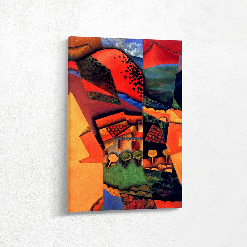 Landscape at Ceret sunset