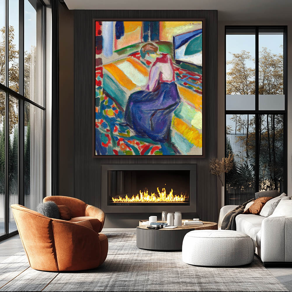 Woman Seated on a Couch - Image 3