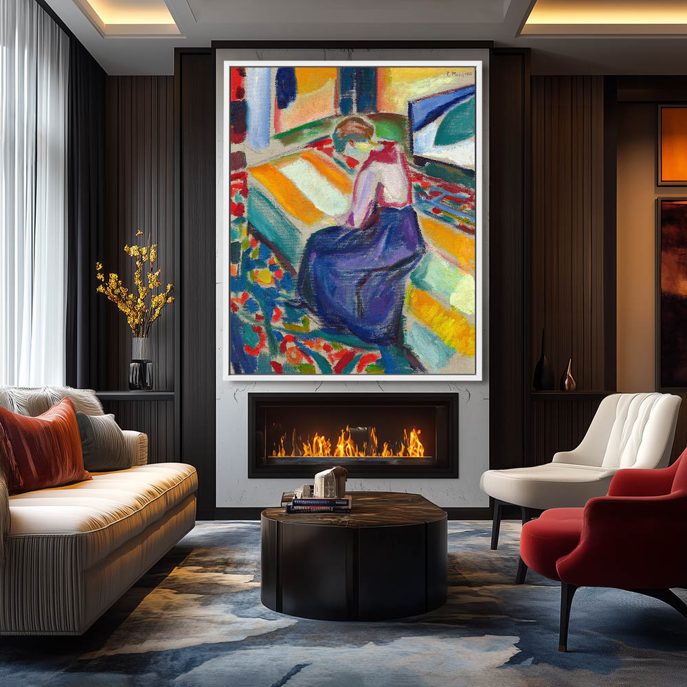 Woman Seated on a Couch - Image 4