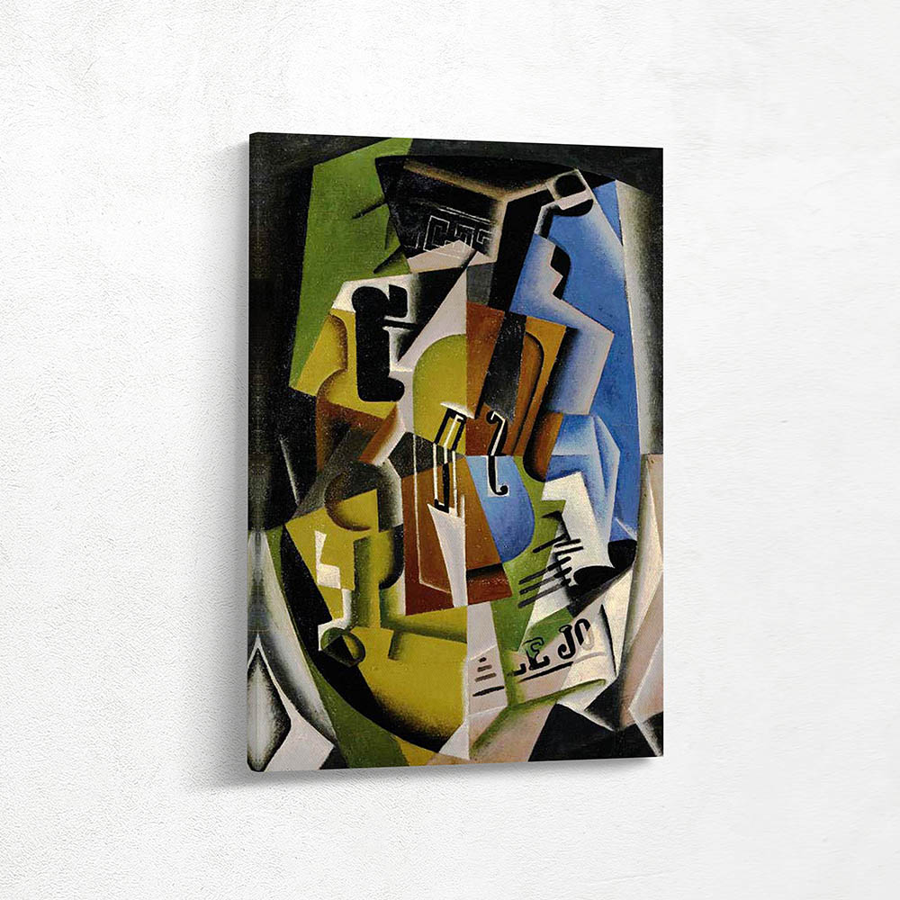 Violin and newspaper