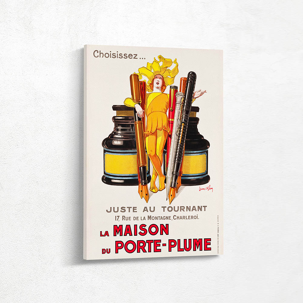 La Maison du Porte-Plume, Fountain Pen Advertising Poster