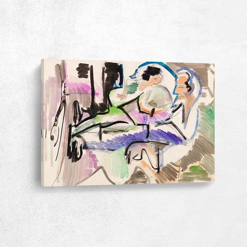 Couple lying on a daybed