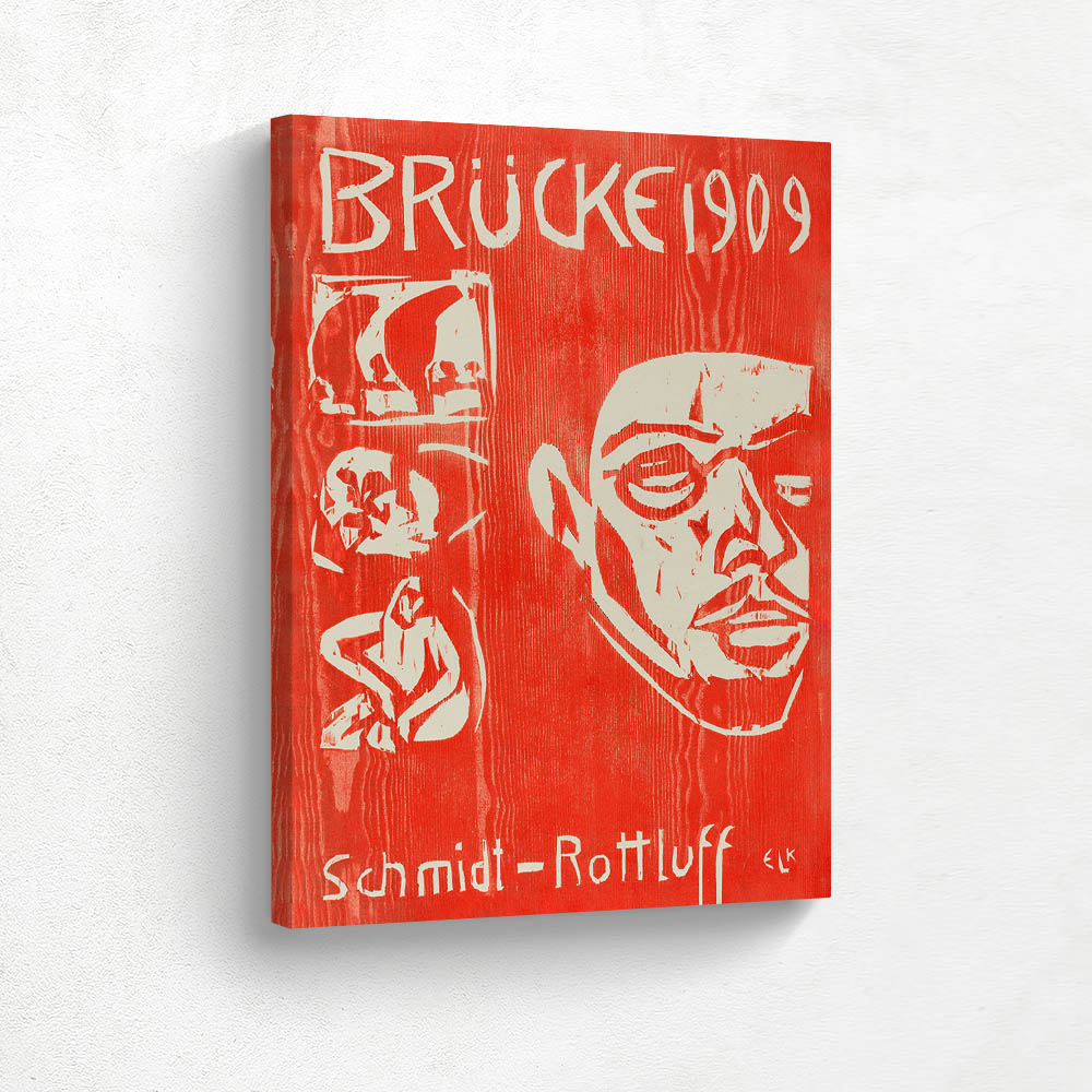 Cover of the IVth Annual Portfolio of the Artists’ Group Brücke – Portrait of Schmidt-Rottluff, 1909