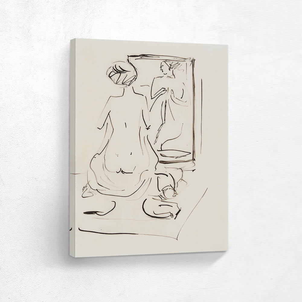 Female Nude in Front of a Mirror,