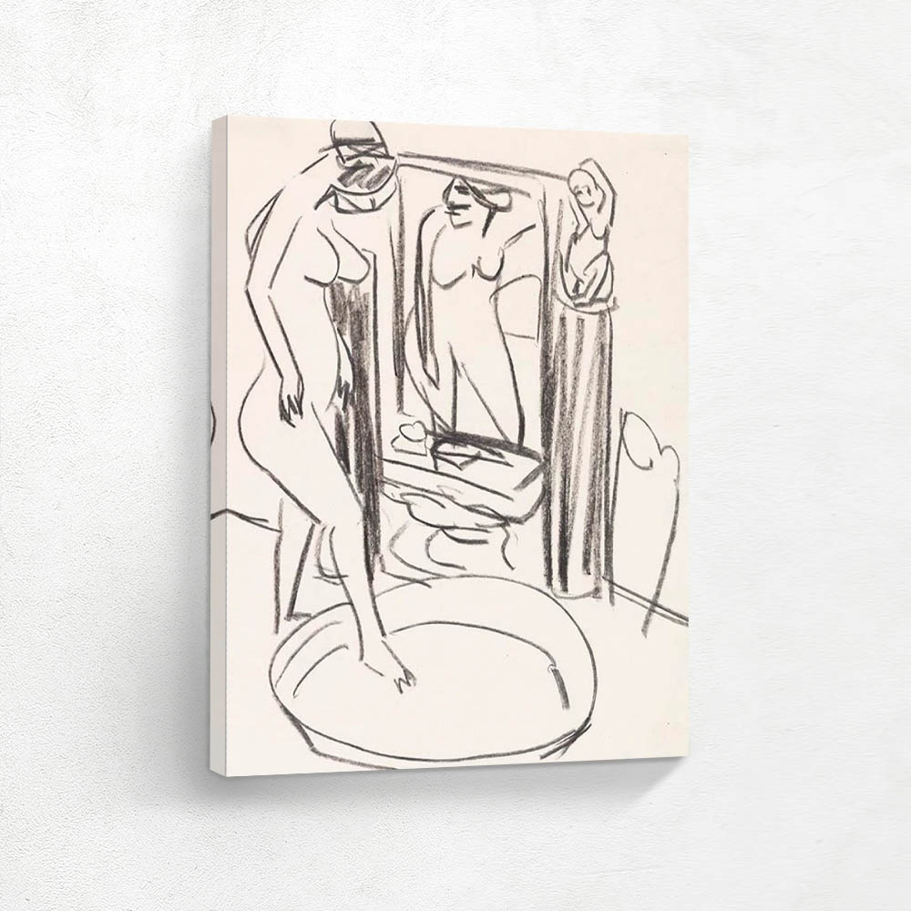 Nude in front of a mirror
