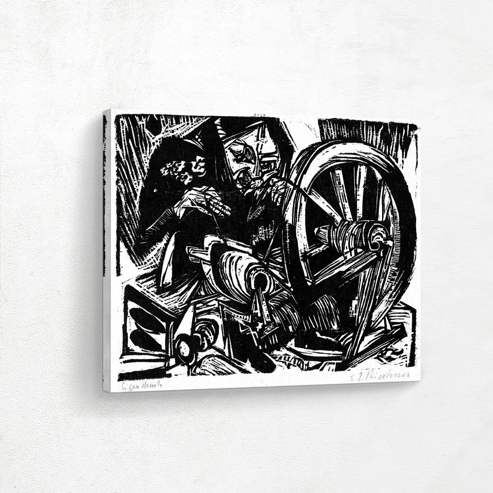 Spinning Peasant Woman,