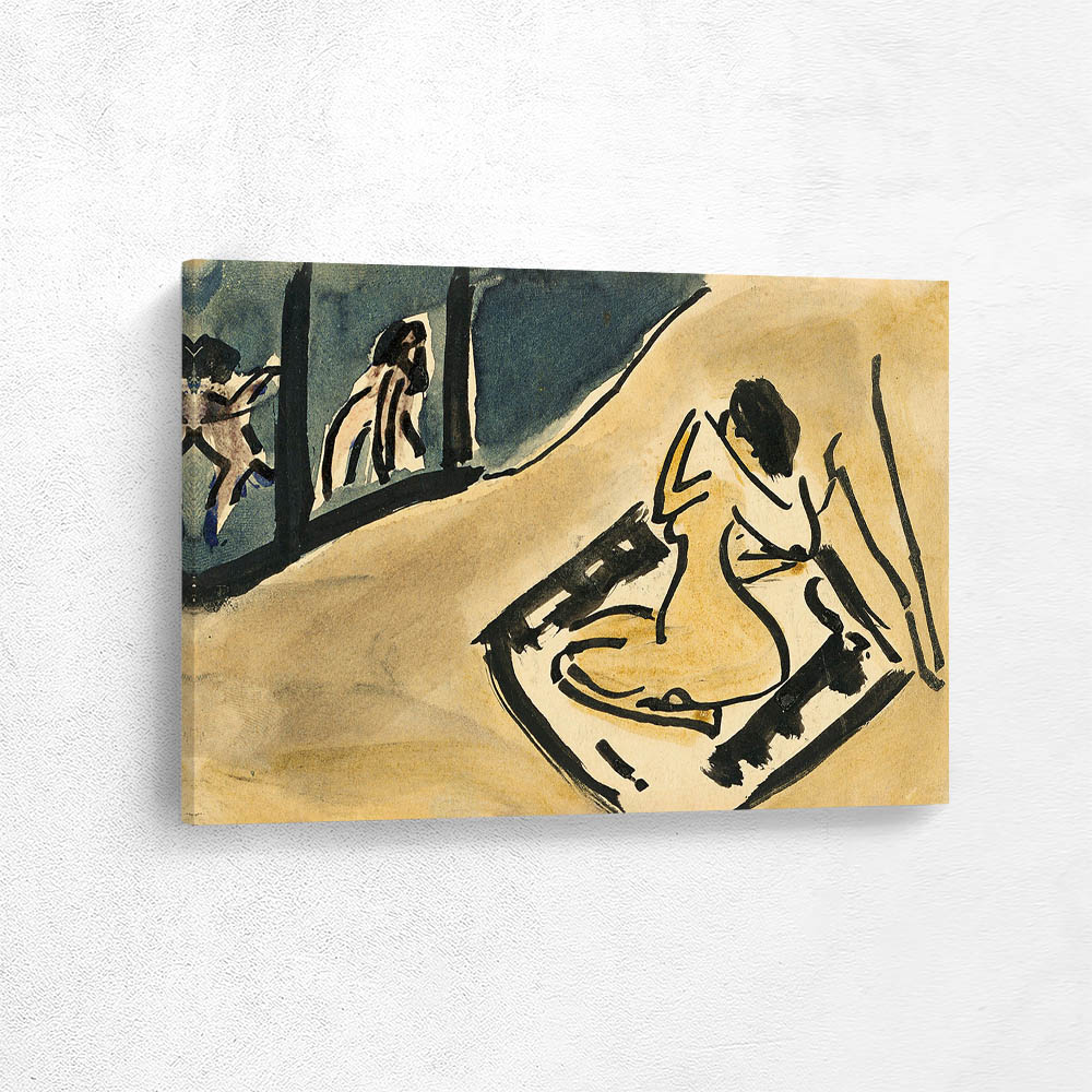 Bathers, drying themselves