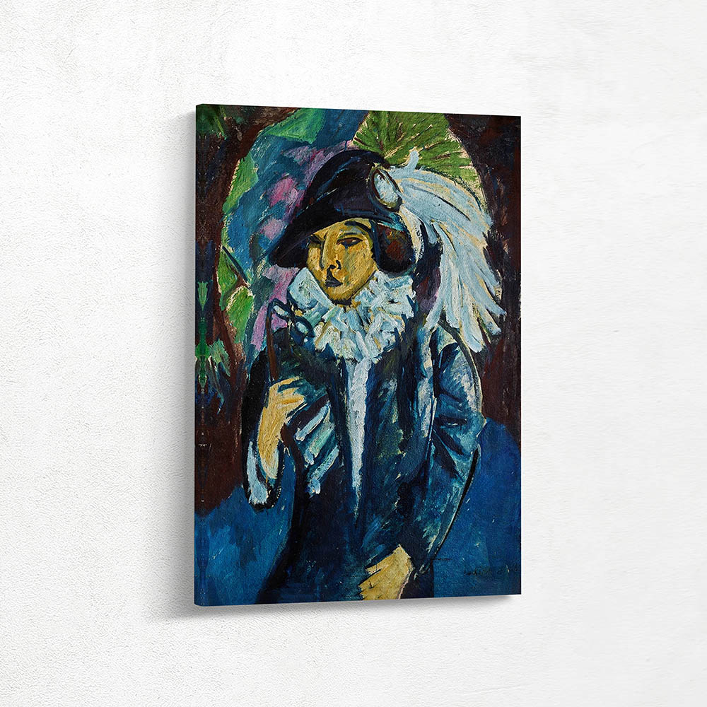 Woman in blue in the park