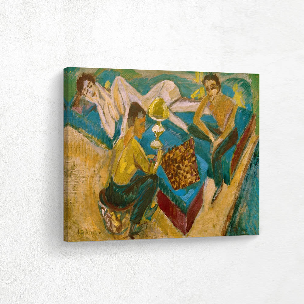 Erich Heckel and Otto Mueller playing chess