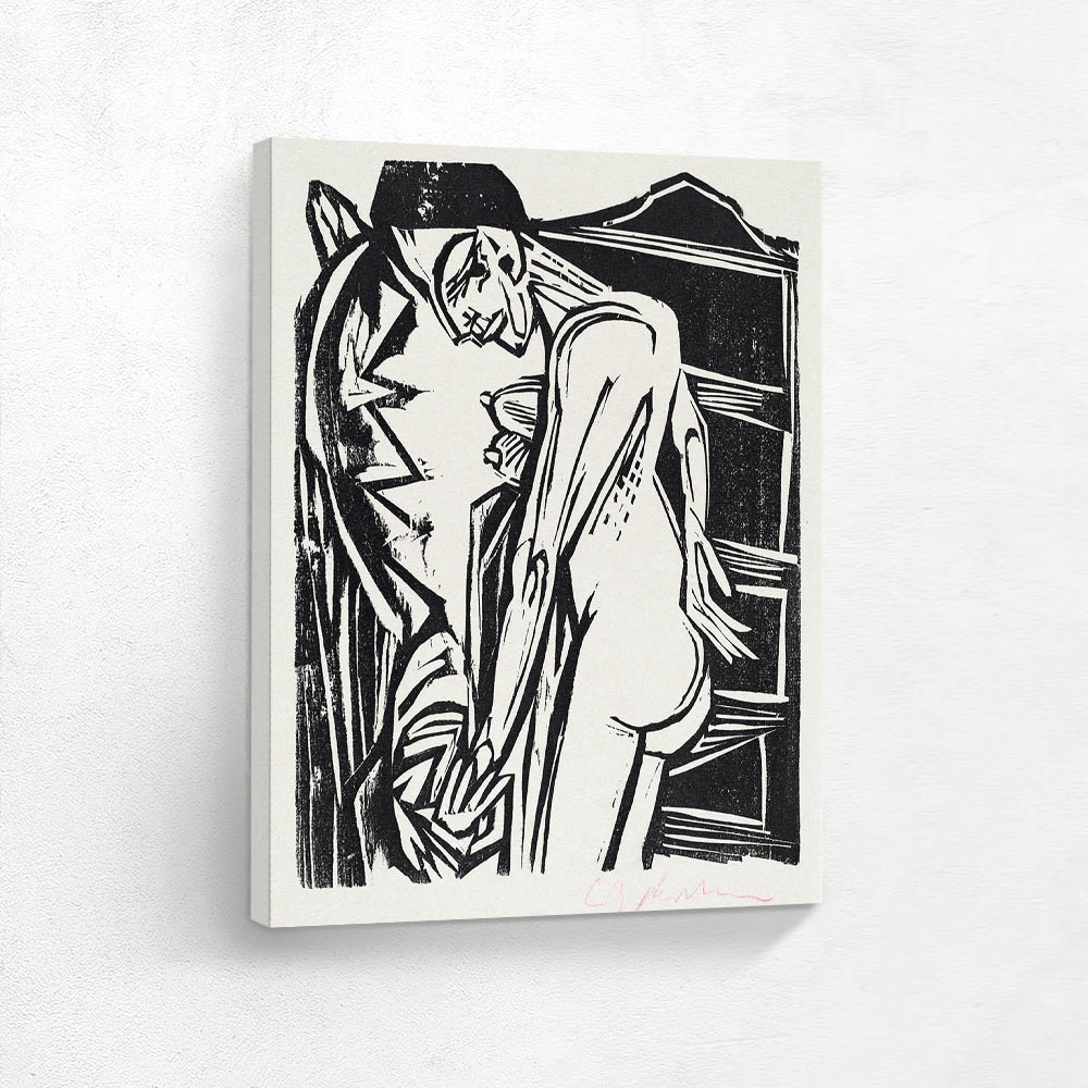 Female Nude Before a Cabinet