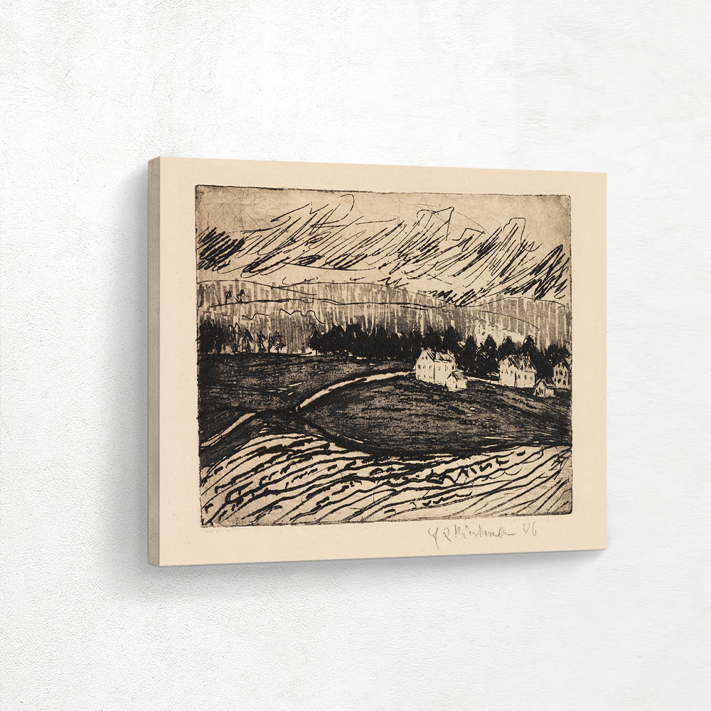Fields and houses in the Ore Mountains