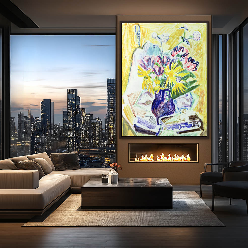 Flowers in a Vase, - Image 3