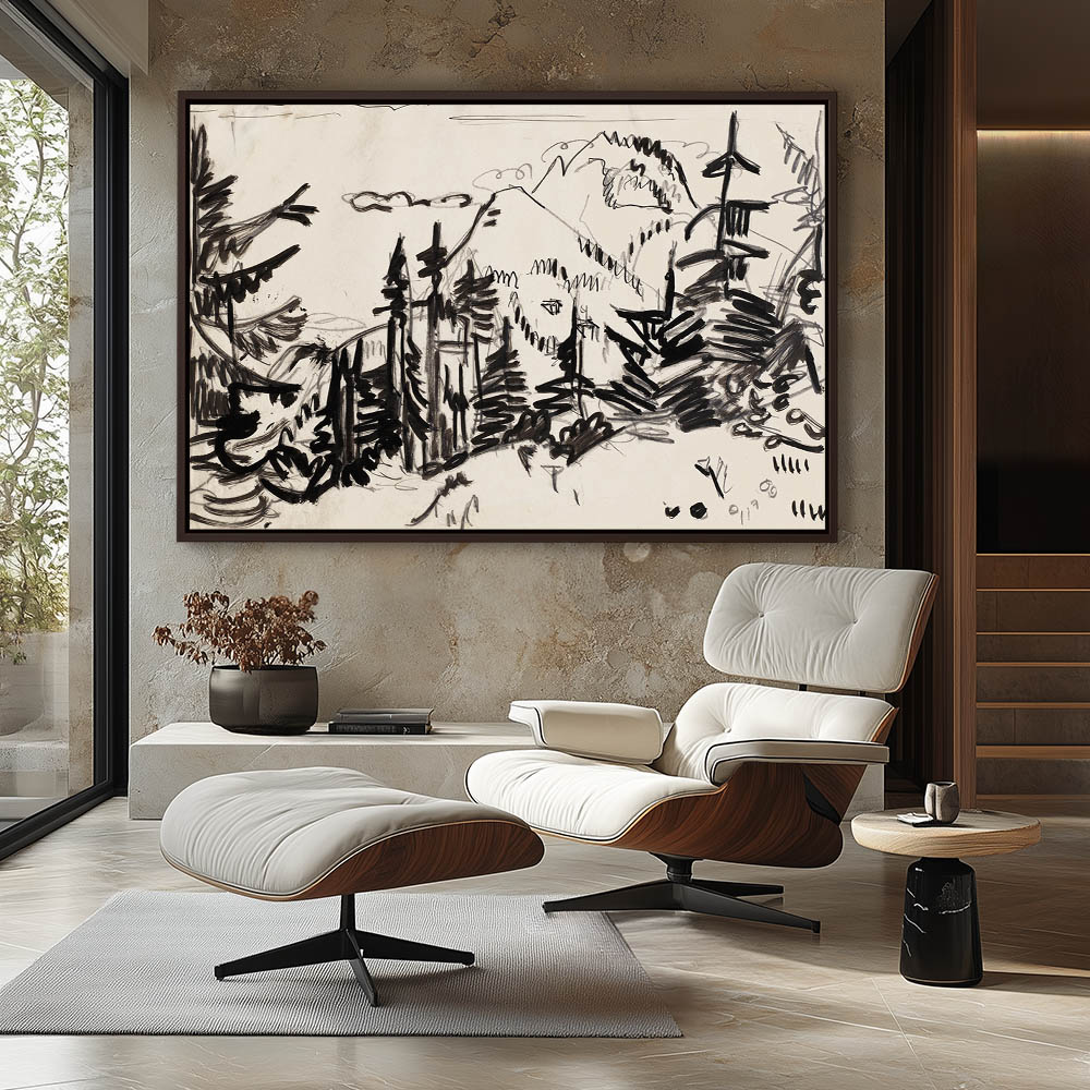 Mountain Landscape with Fir Trees - Image 3