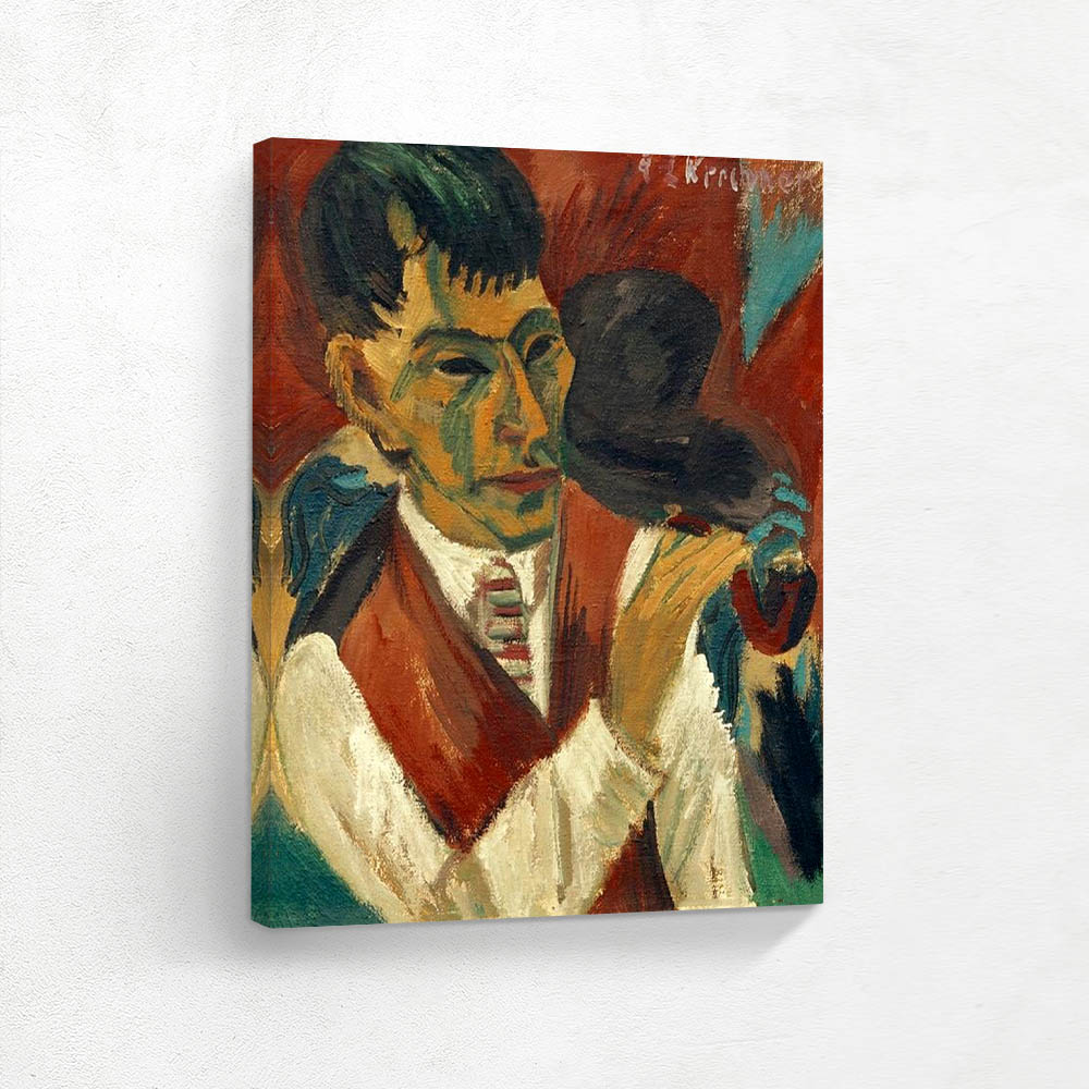 Otto Mueller with a pipe