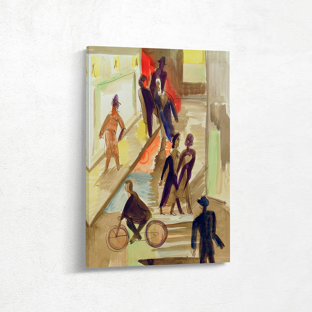 Street scene with bicycle