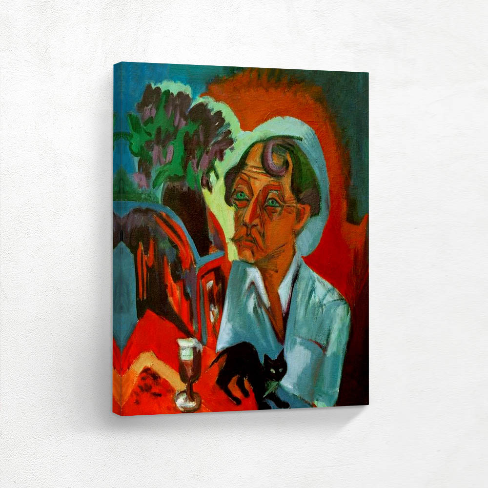 The painter Stirner with cat