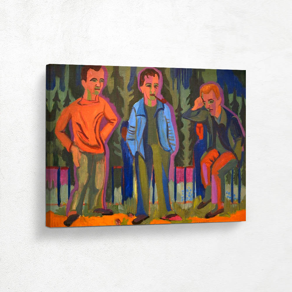 Three artists Hermann Scherer, Kirchner, Paul Camenisch