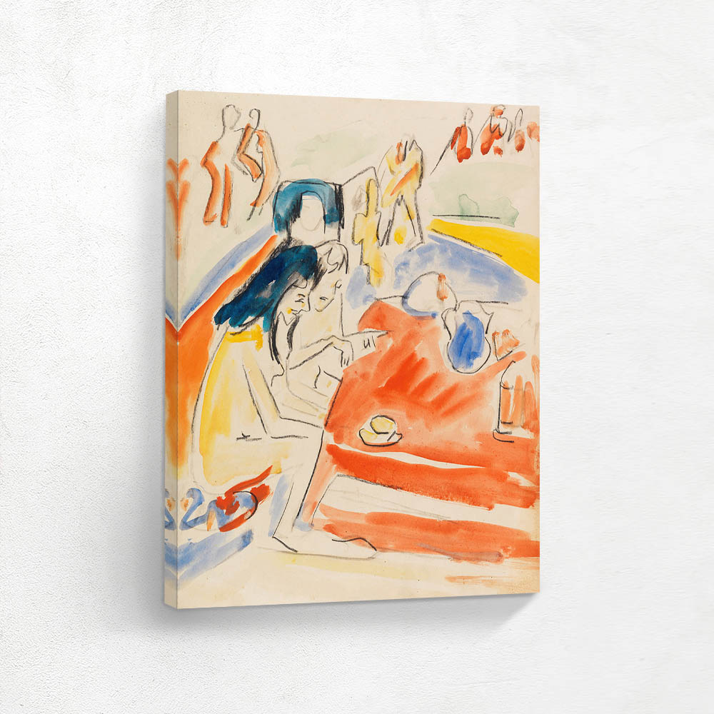 Two Girls Sitting at the Table