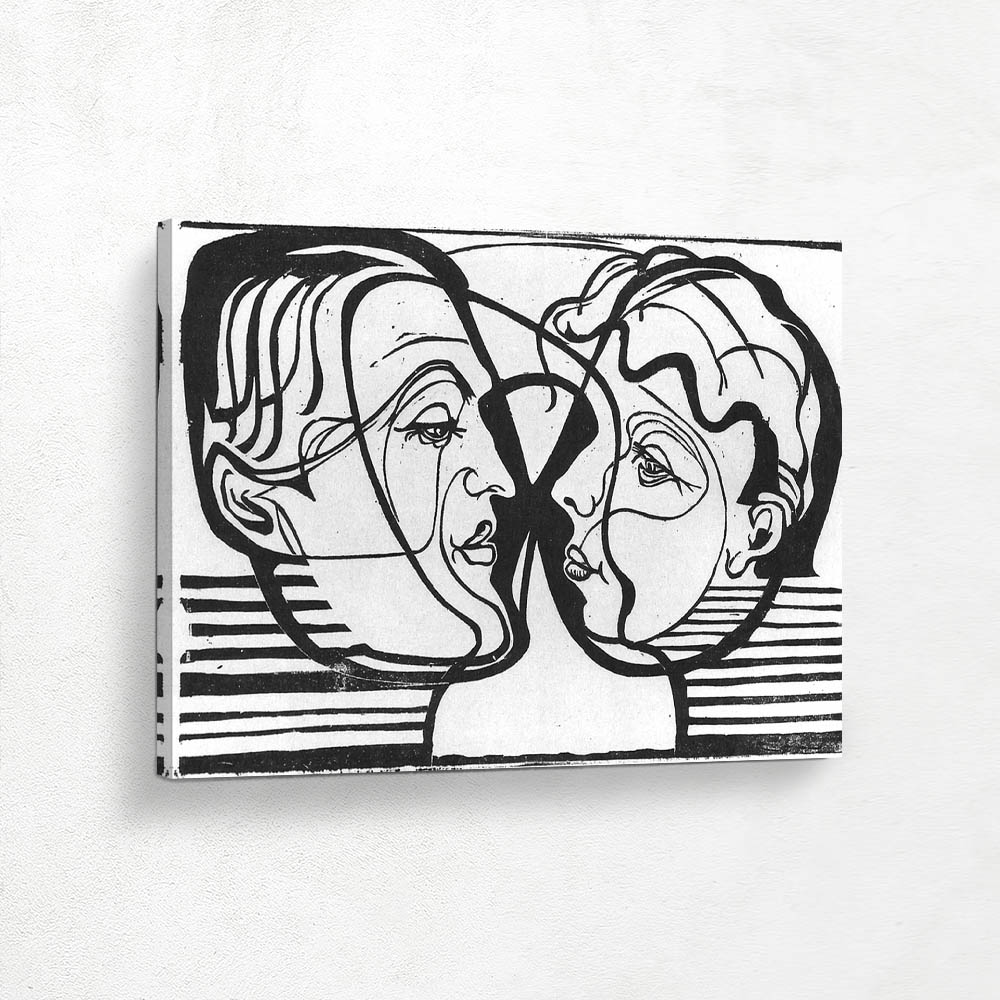 Two looking heads Two looking heads