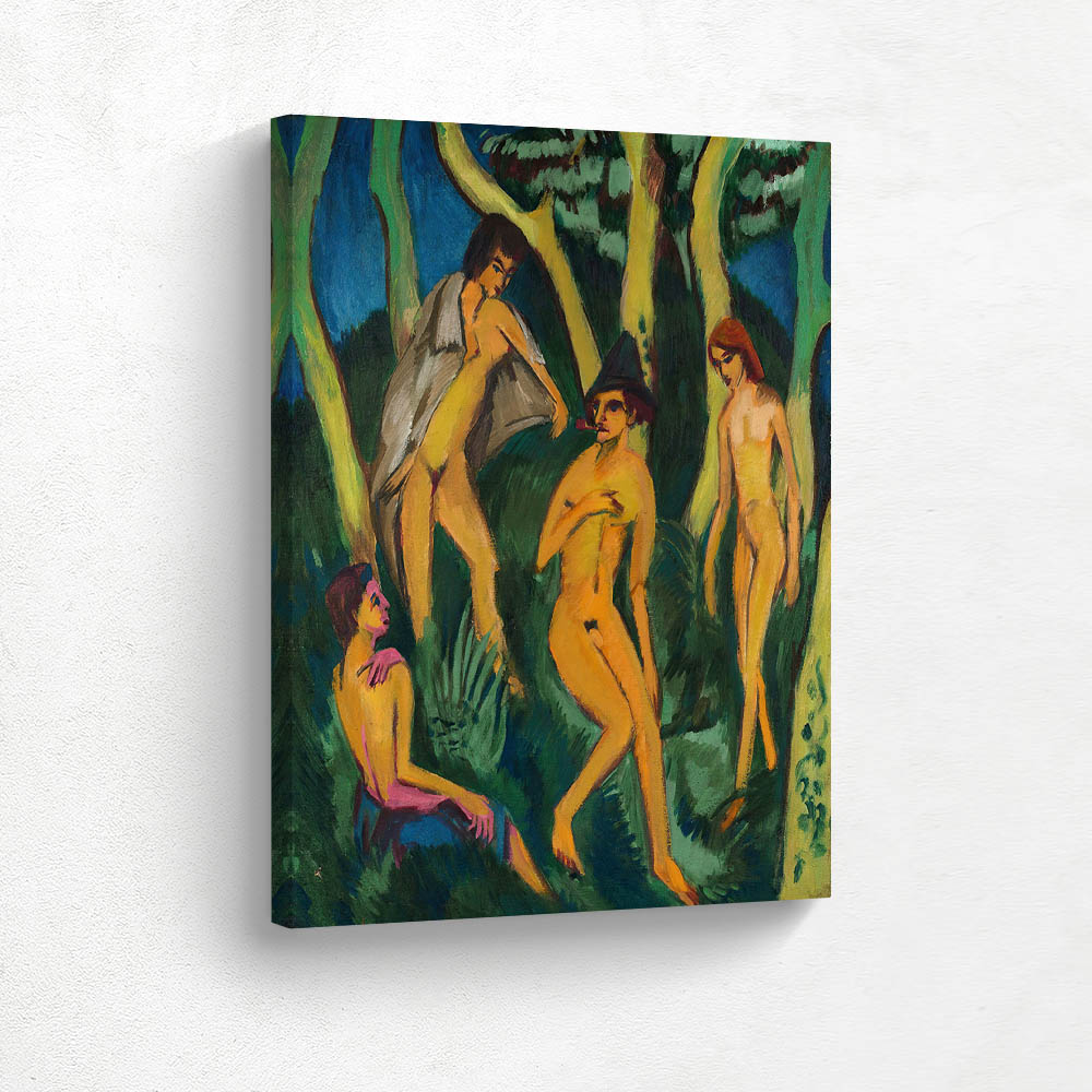 Vier akte unter bäumen (four nudes under trees)