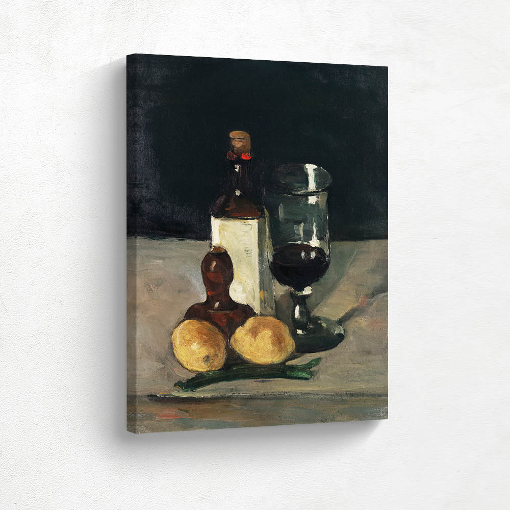 Still Life with Bottle, Glass, and Lemons