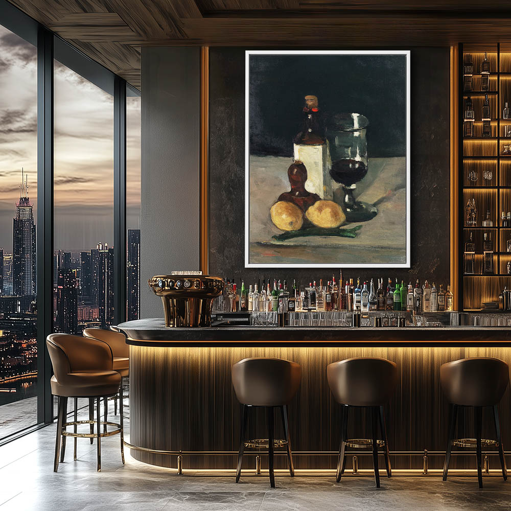 Still Life with Bottle, Glass, and Lemons - Image 4