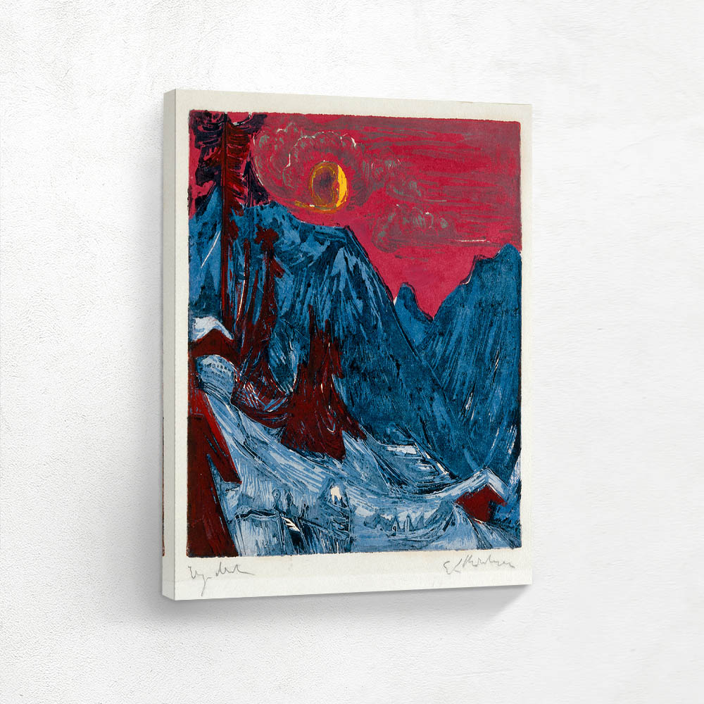 Winter Landscape in Moonlight