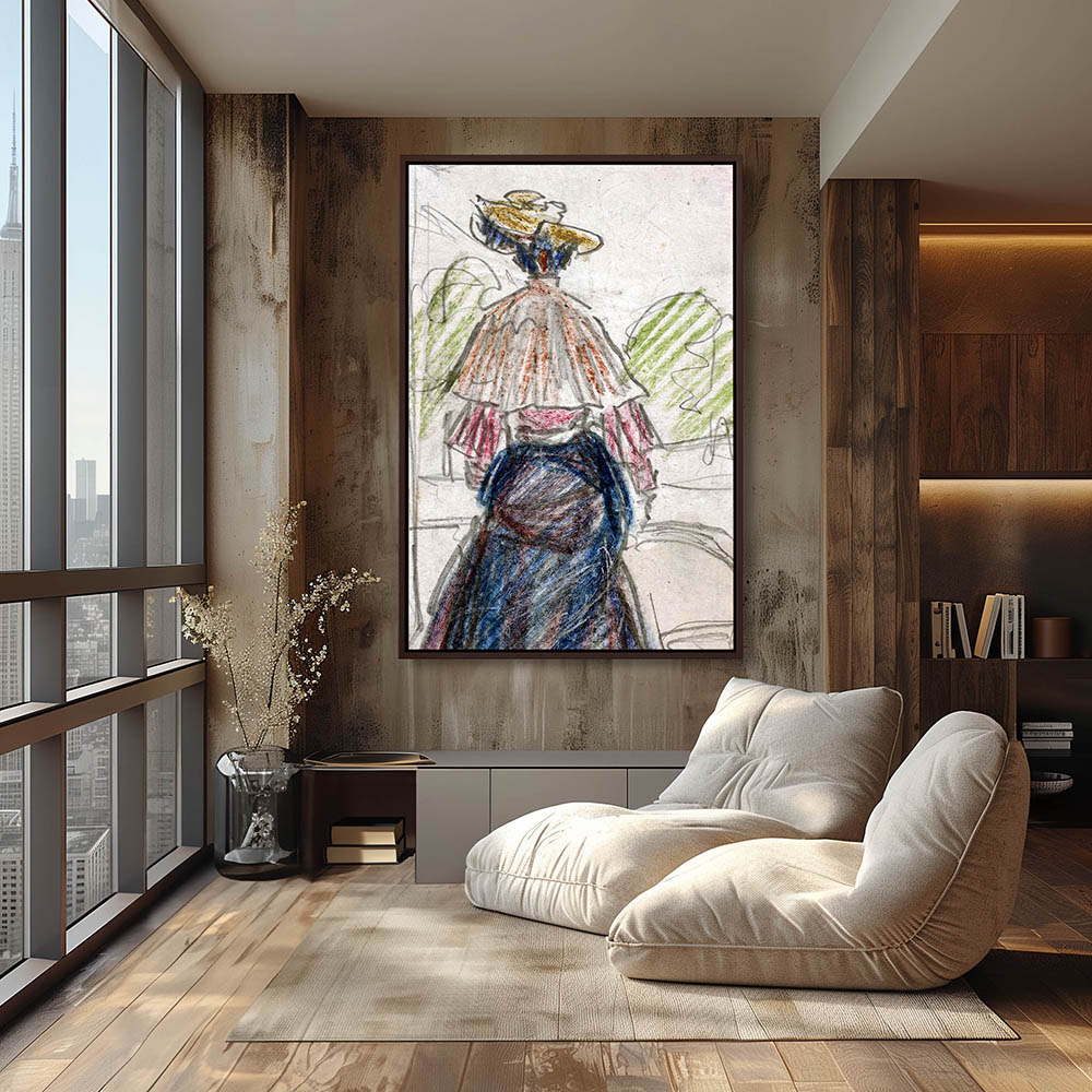Woman in Landscape Seen From Behind - Image 3