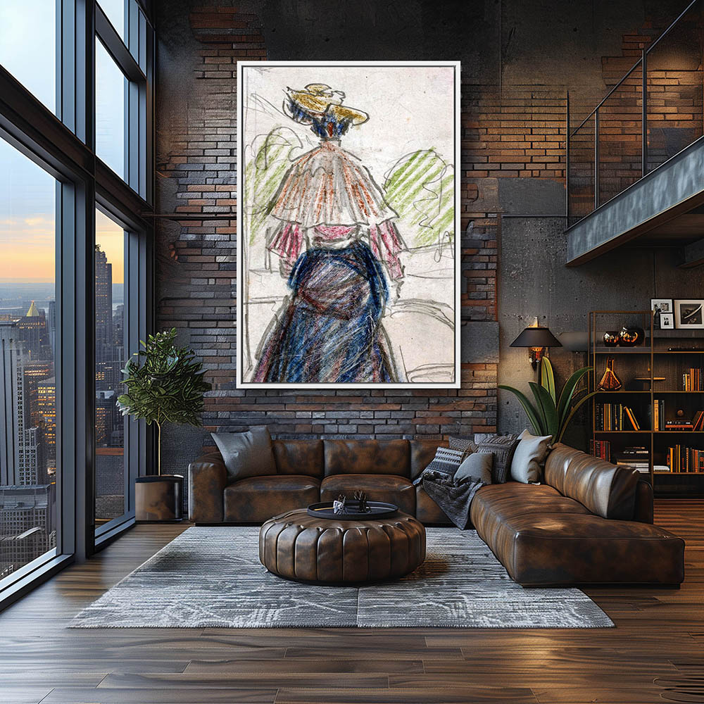 Woman in Landscape Seen From Behind - Image 4