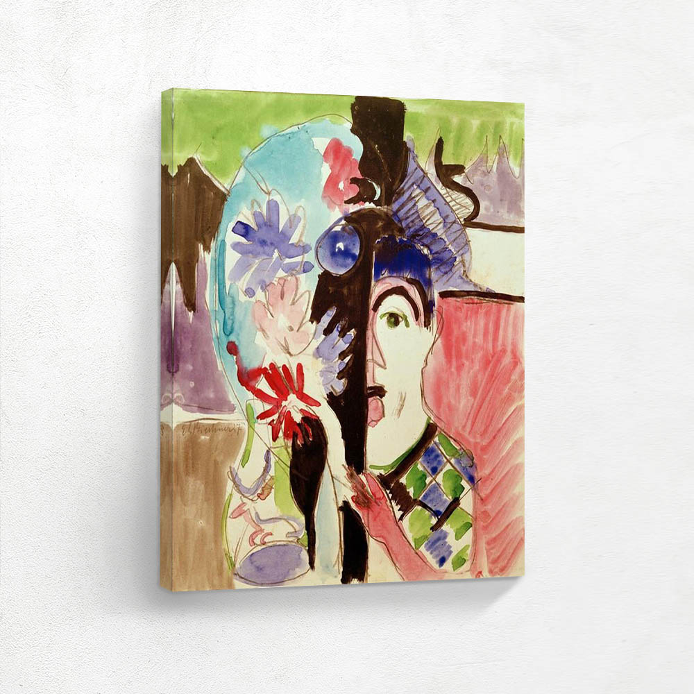 Woman with flowers Woman with flowers