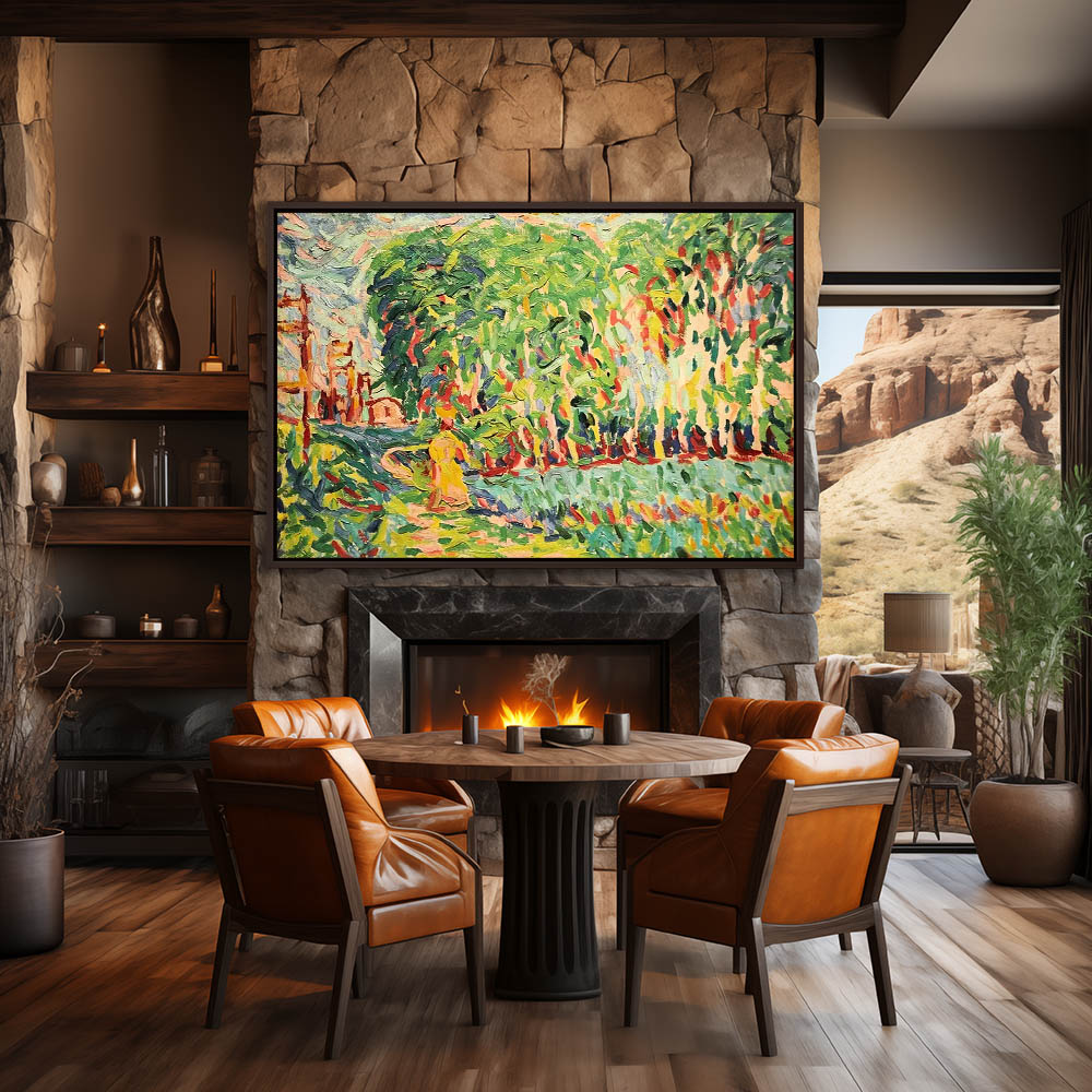 A woman in a birch grove - Image 3