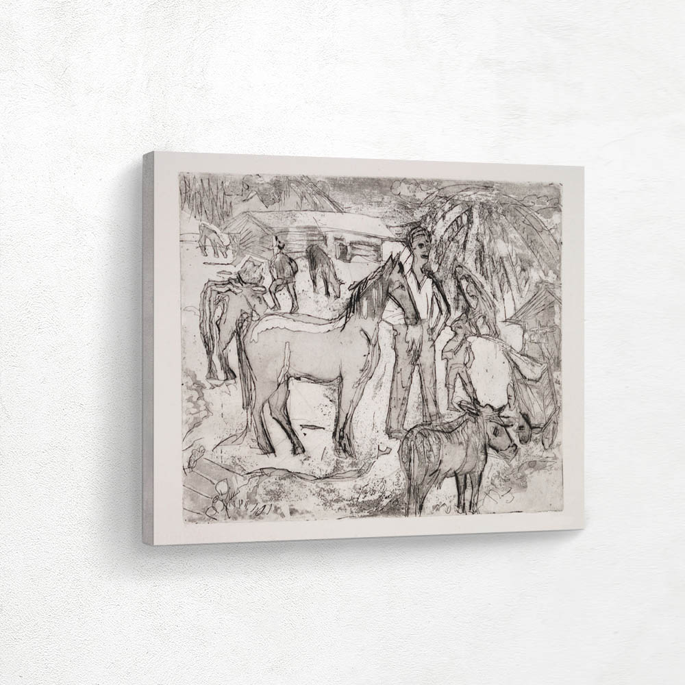 Alpine Scene with Horse,